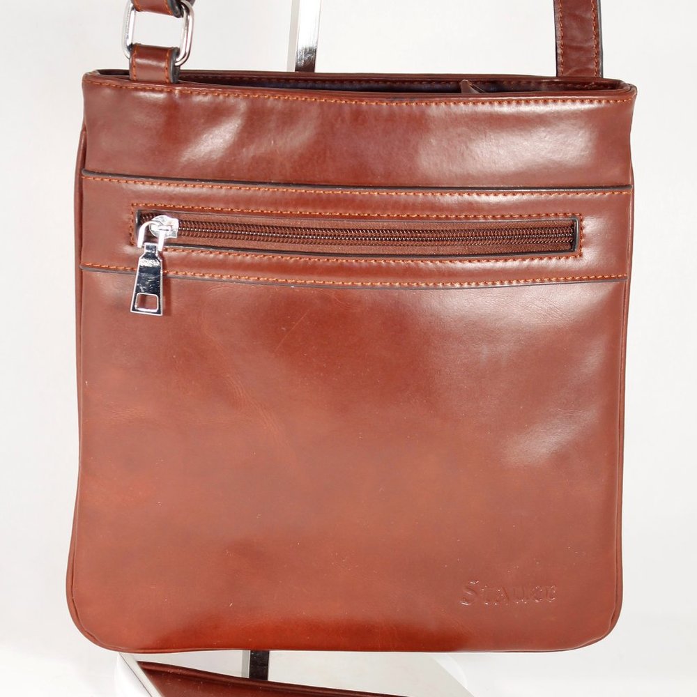 Stauer Florentine Leather Brooklyn Bag | Trendy & Chic | Excellent Condition - Picture 2 of 10